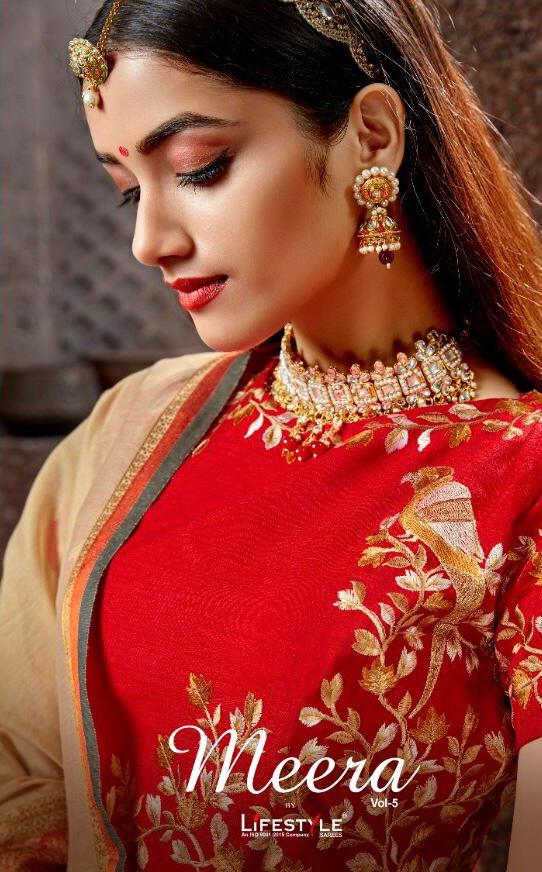Lifestyle Present Meera Vol 5 Silk Traditional Wear Saree Online Dealer In Surat