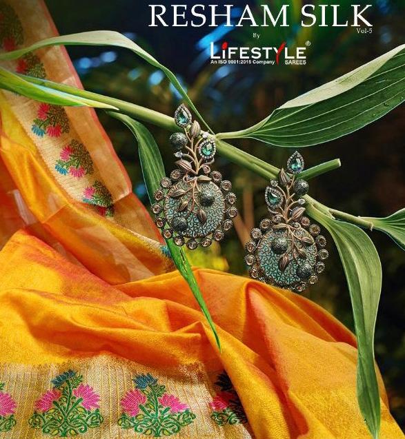 Lifestyle Resham Silk Vol 5 Buy Silk Saris Online At Best Rate
