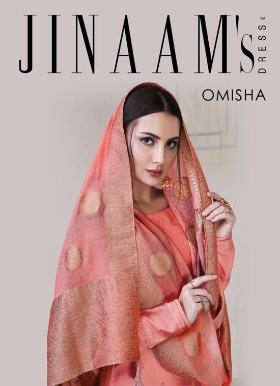 Omisha By Jinaam Lawn Cotton Embroidery Stone Work Salwar Kameez