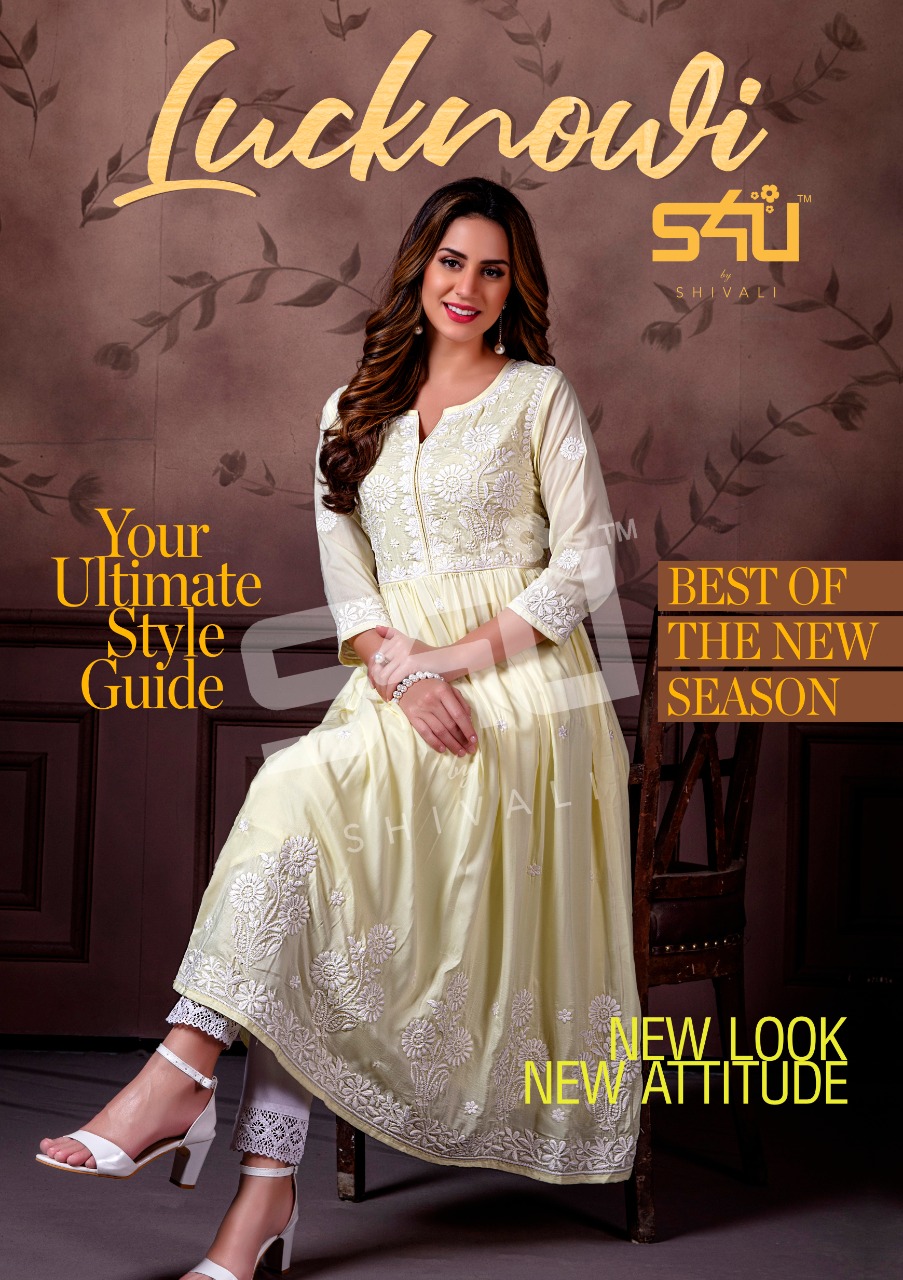 S4u Launch Lucknowi Embroidered Kurta N Bottom Sets Diwali Collection 2019