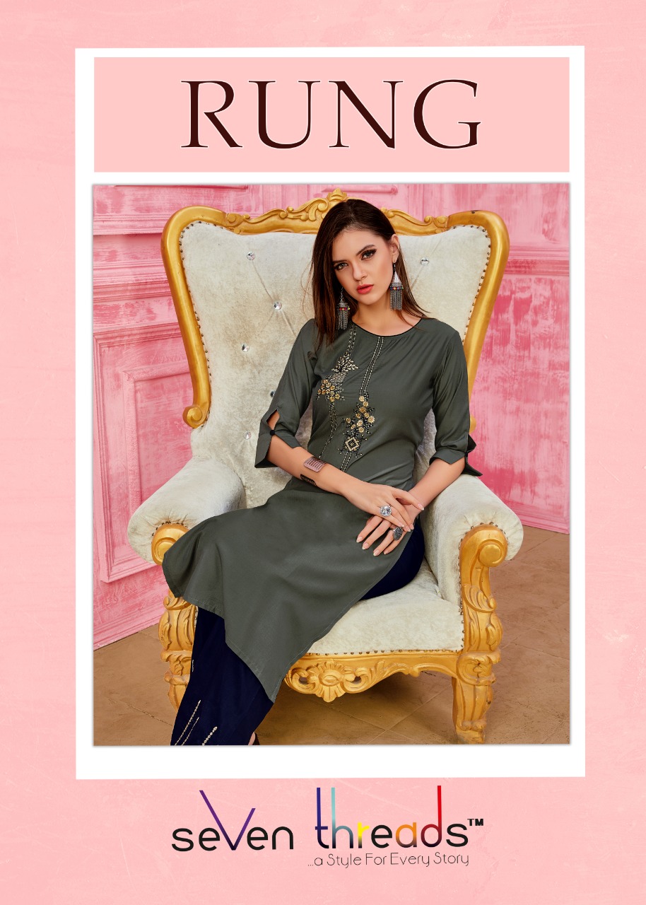 Seven Threads Rung Prime Silk Stylish Kurti With Plazzo Online Shopping