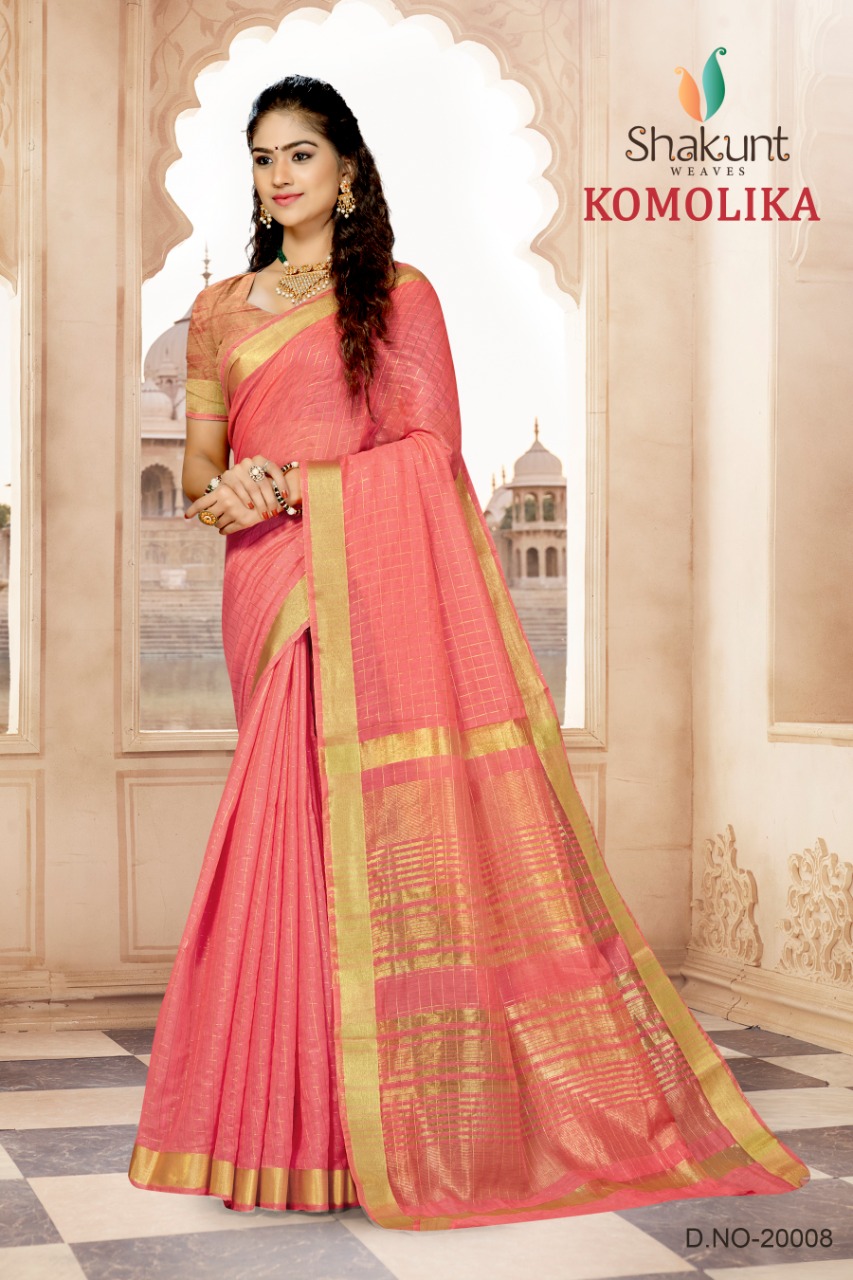 Shakunt Present Komolika Cotton Silk Traditional Casual Wear Saree Wholesaler