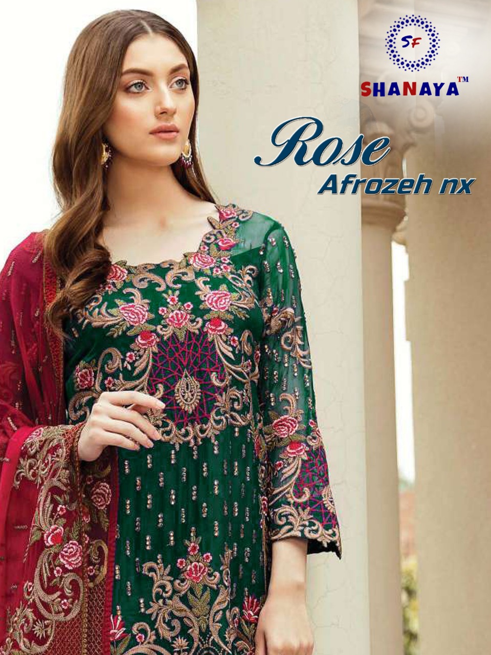 Shanaya Launch Rose Afrozeh Nx Georgette Pakistani Style Suit Concept