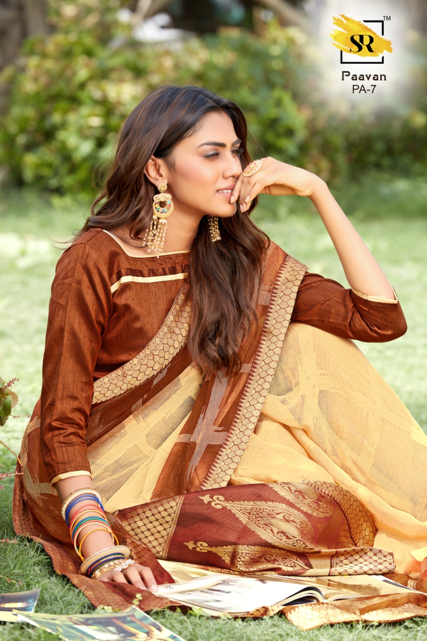 Sr Present Paavan Brasso Pattern Saree Concept Wholesale Price In Surat Market