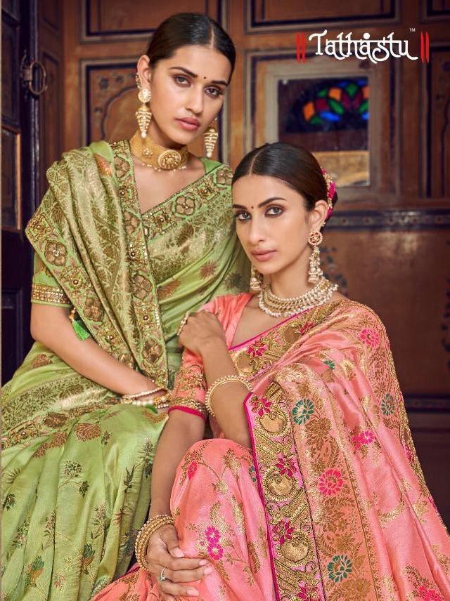 Tathastu 3201-3208 Series Pure Silk Traditional Wear Ethnic Saree Concept