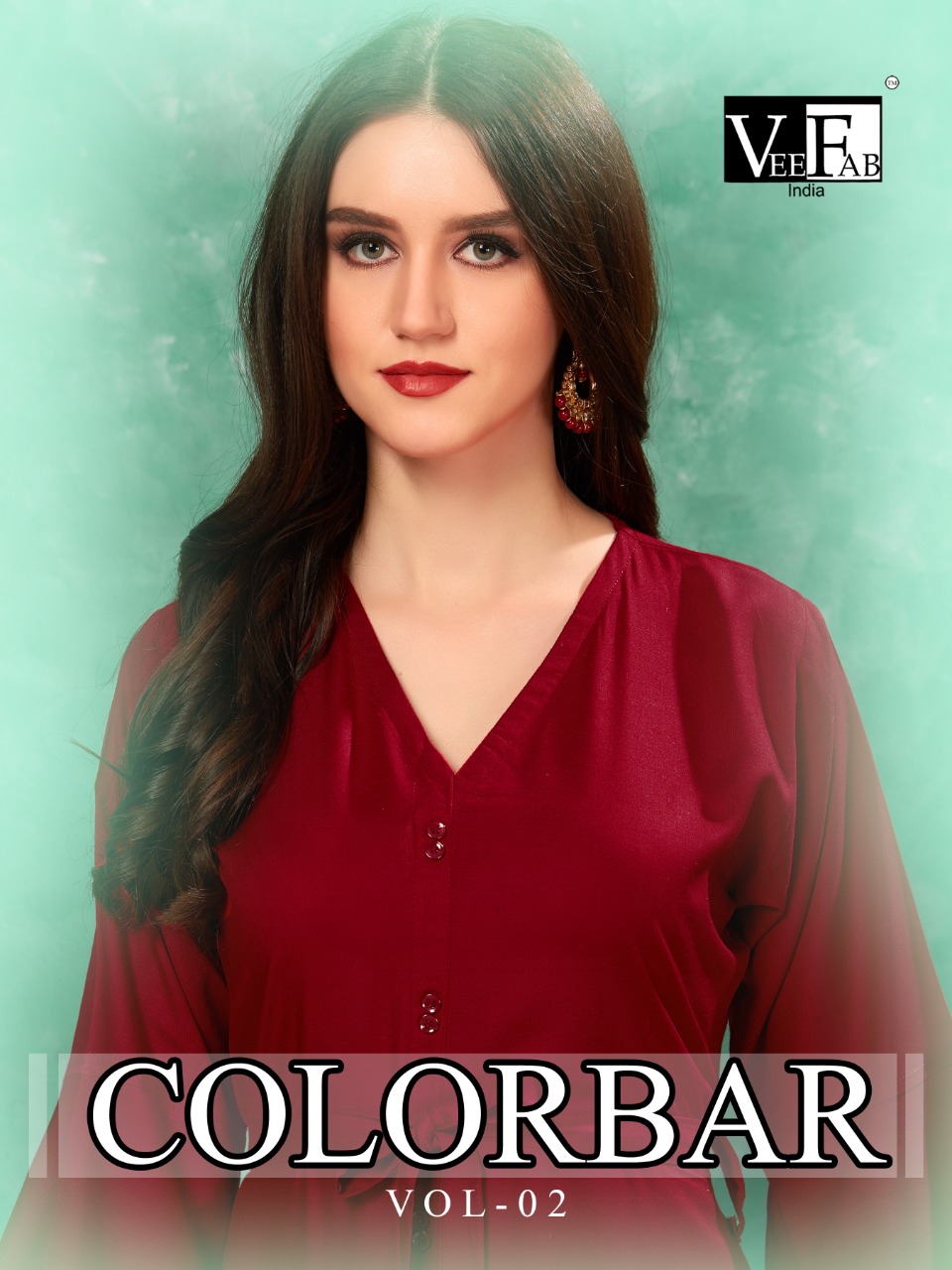 Vee Fab India Colorbar Vol 2 Rayon Long Stylish Kurti Authorized Dealer