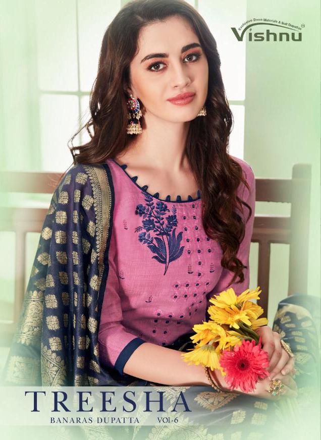 Vishnu Present Treesha Vol 6 South Cotton Taditional Wear Salwar Suit Supplier In Surat
