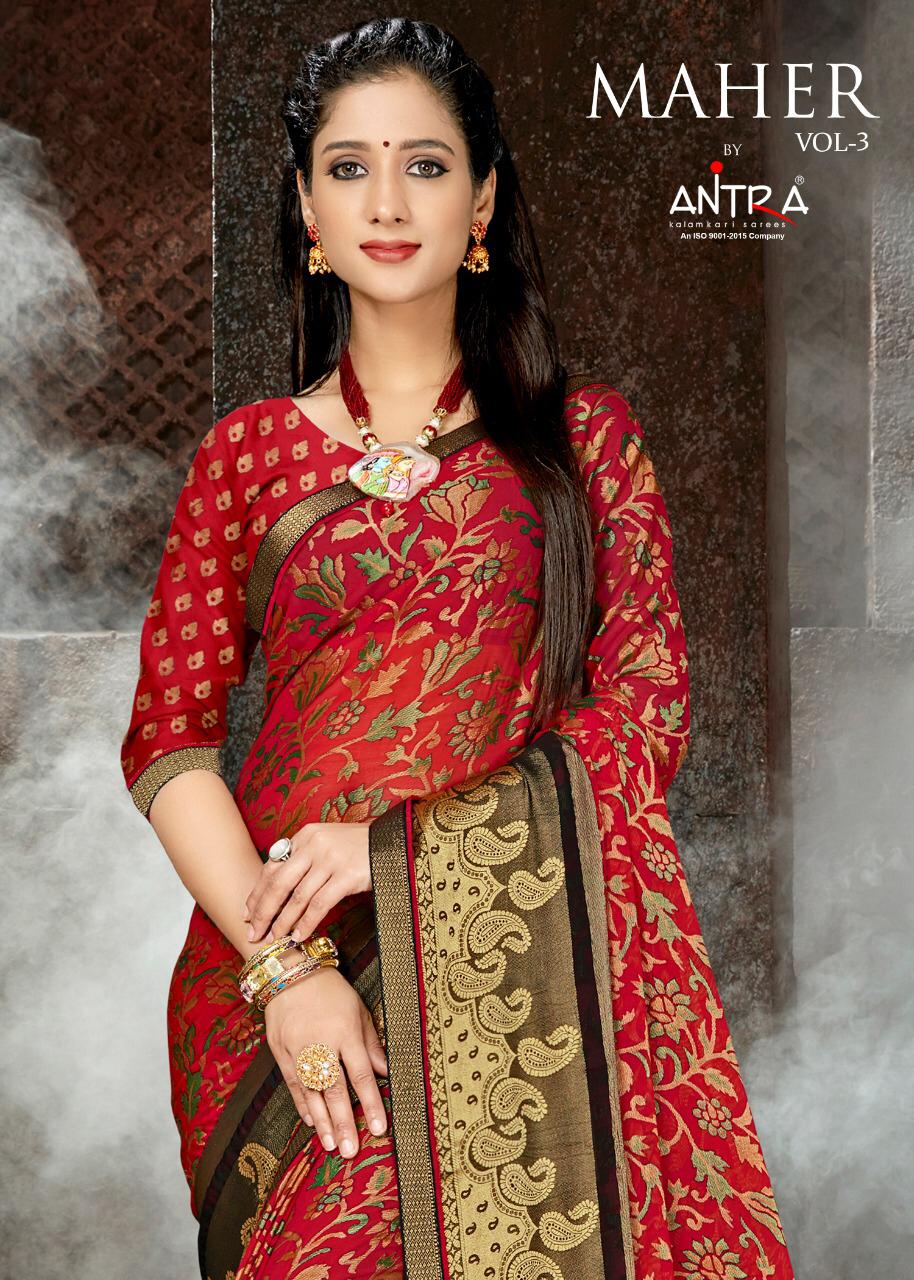 Antra Lifestyle Maher Vol 3 Brasso Printed Exclusive Fancy Saree Collection