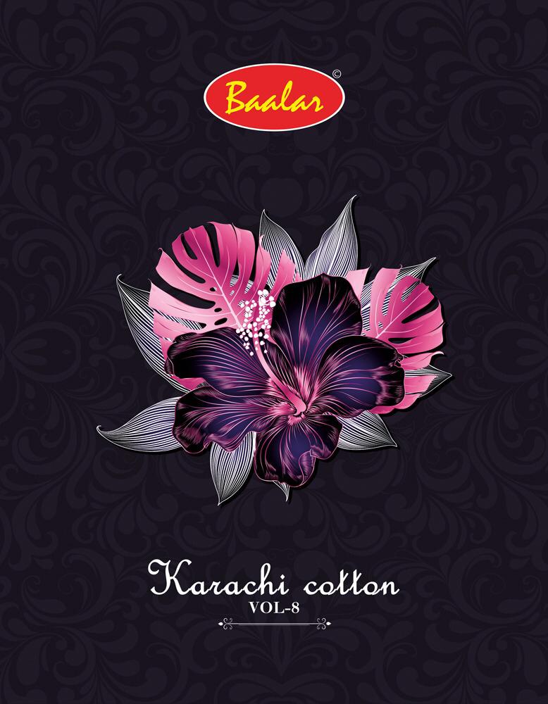 Baalar Karachi Cotton Vol 8 Soft Printed Ladies Suits Buy Online