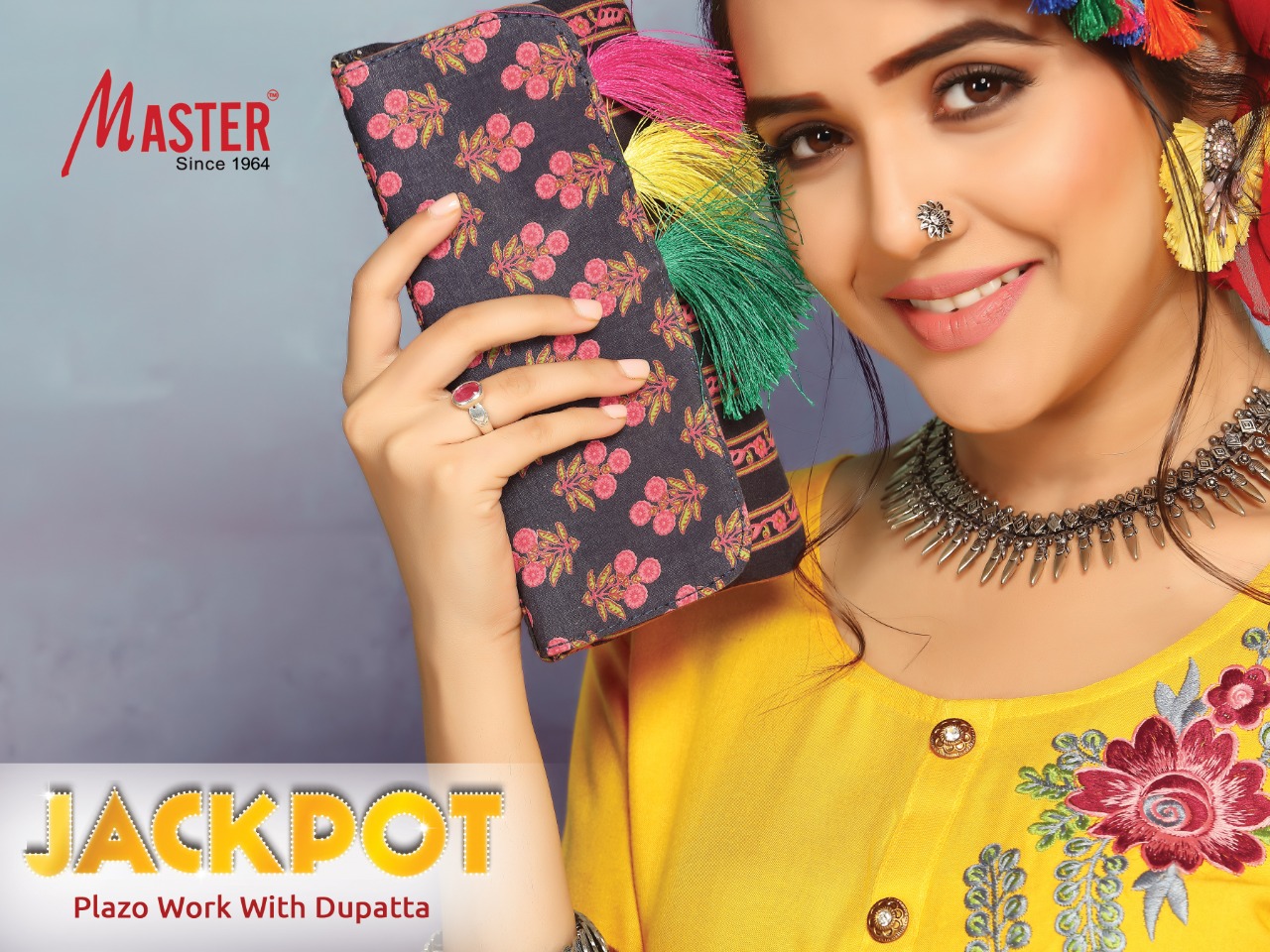 Jackpot By Master Rayon 3 Piece Top Plazzo With Dupatta Collection