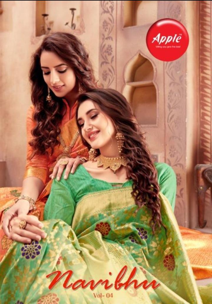 Navibhu Vol 4 By Apple Cotton Handloom Silk Traditional Wear Saree Wholesaler