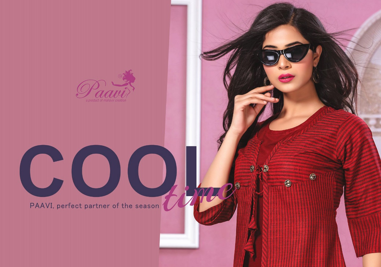 Paavi Presents Cool Time Jacket With Inner Kurti Collection At Best Rate