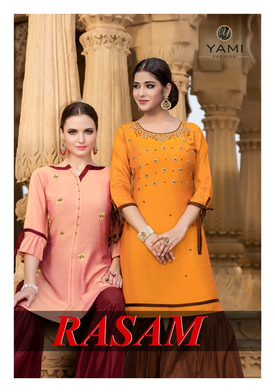 Rasam By Yami Fashion Chanderi Muslin Kurta With Sharara Online Store