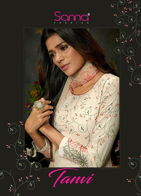 Sanna Launch Tanvi Pure Cotton Lawn Fancy Style Salwar Kameez Wholesale