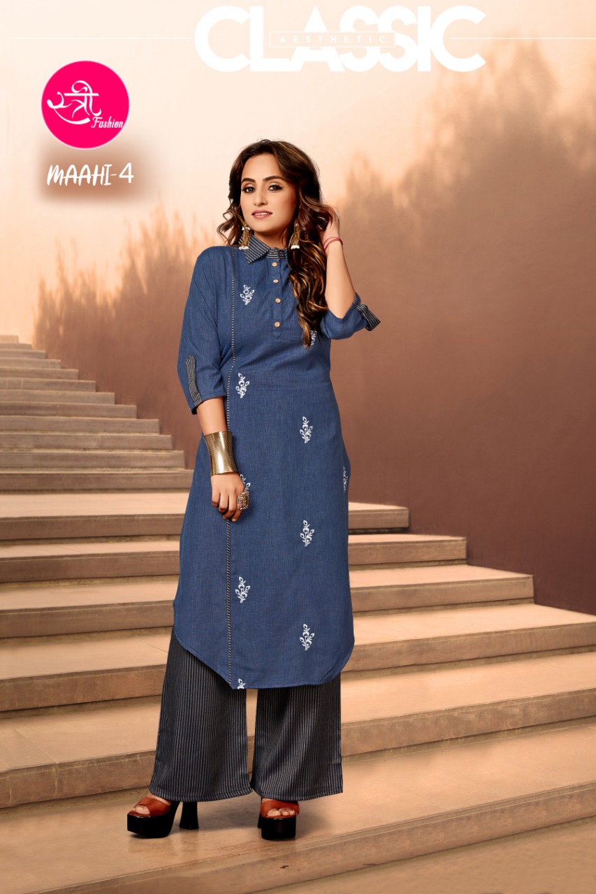 Stree Fashion Maahi Kurti With Bottom Pant Collection At Best Rate