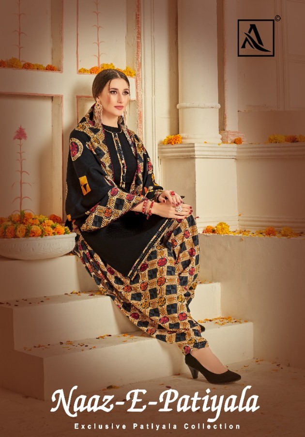 Alok Suit Naaz E Patiyala Pure Pashmina Casual Wear Salwar Suit Exporter