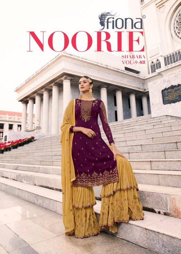 Fiona Noorie Sharara Vol 9 Nx Satin Georgette Wedding Salwar Kameez Seller