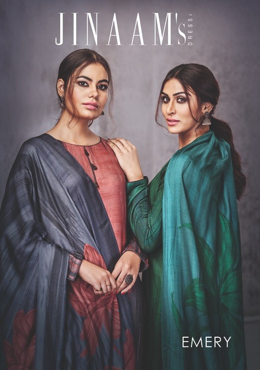 Jinaam Launch Emery Pashmina Digital Printed Salwar Suit Supplier
