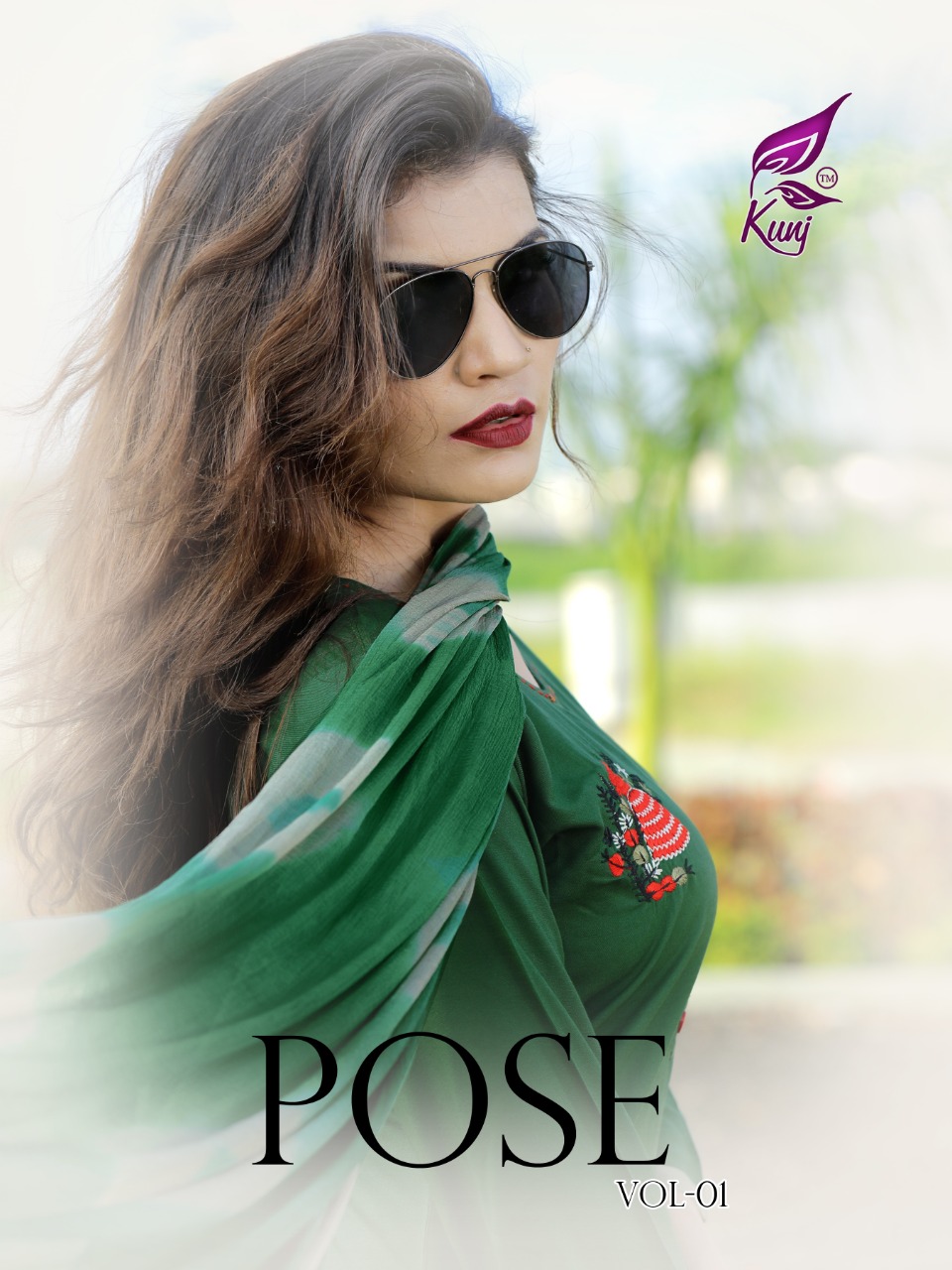 Kunj Present Pose Vol 1 Rayon Exclusive 1001-1010 Series Plazzo Style Suit