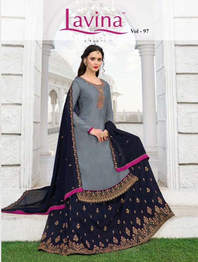 Lavina Vol 97 Satin Georgette Sharara Lehanga Style Salwar Kameez Seller