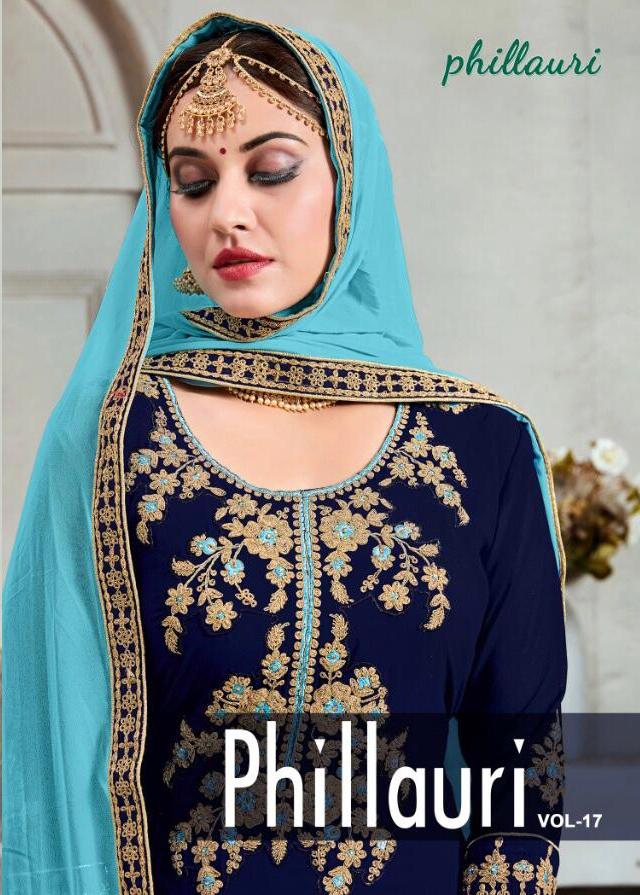 Phillauri Vol 17 By Kesari Exports Georgette Embroidery Sharara Style Dress Materials