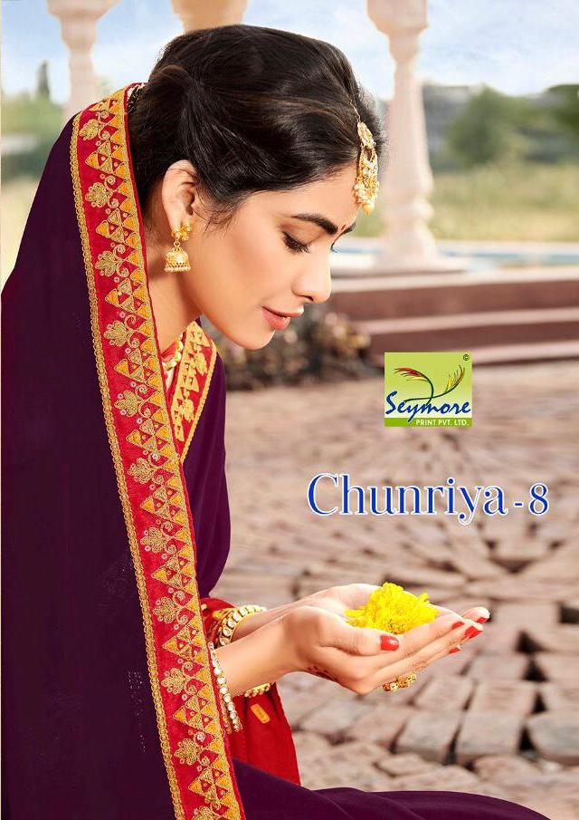 Seymore Present Chunriya Vol 8 Georgette Bandhani Stylish Printed Saree Seller