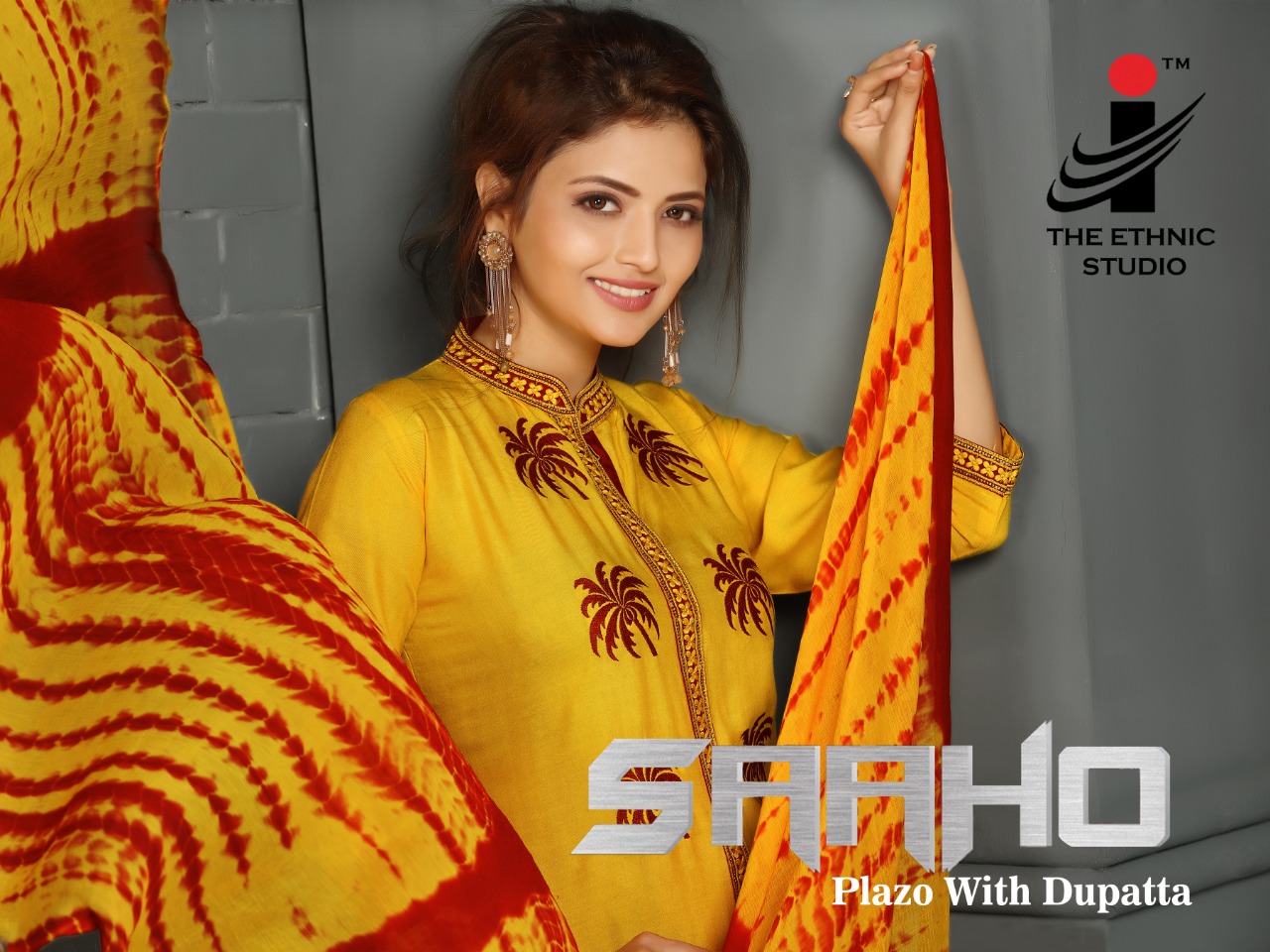 The Ethnic Studio Present Saaho Rayon Top Plazzo With Dupatta Ready Made Collection