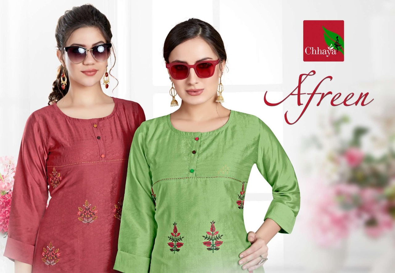 Afreen By Chhaya Modal Silk Long Designer Kurti Online Seller