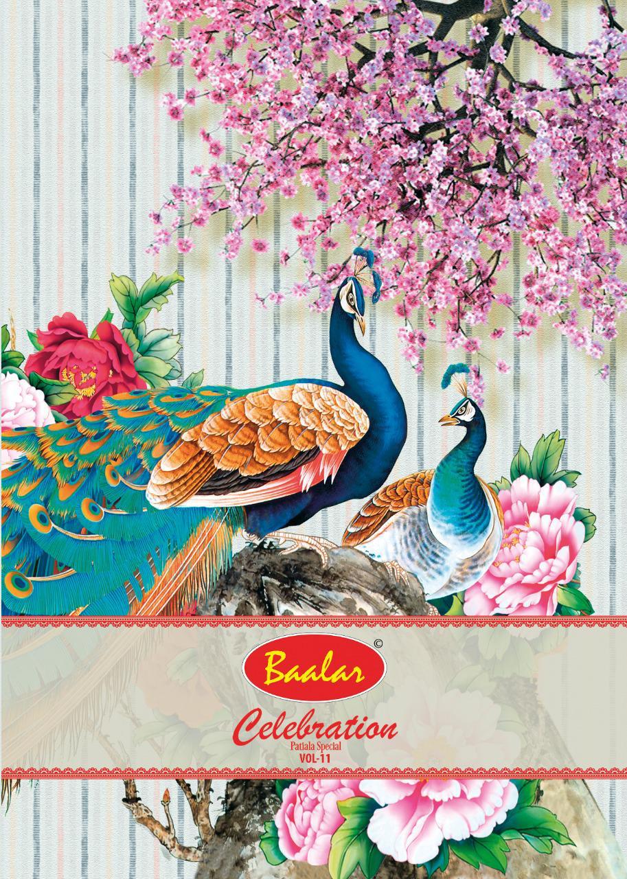 Baalar Celebration Vol 11 Unstitched Patiala Ladies Suits Wholesaler
