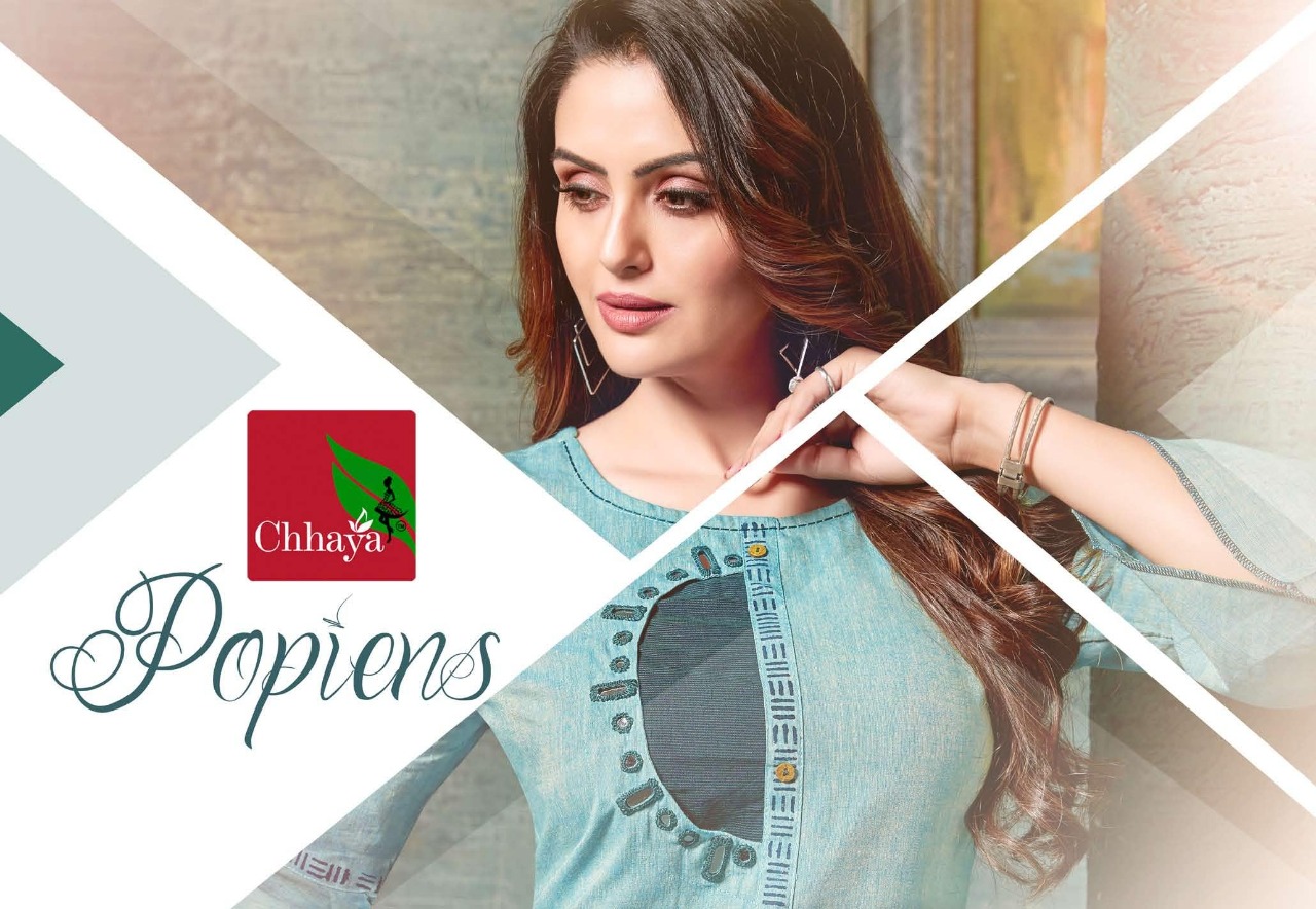 Chhaya Present Popins Cotton Casual Wear Designer Kurti Online Store