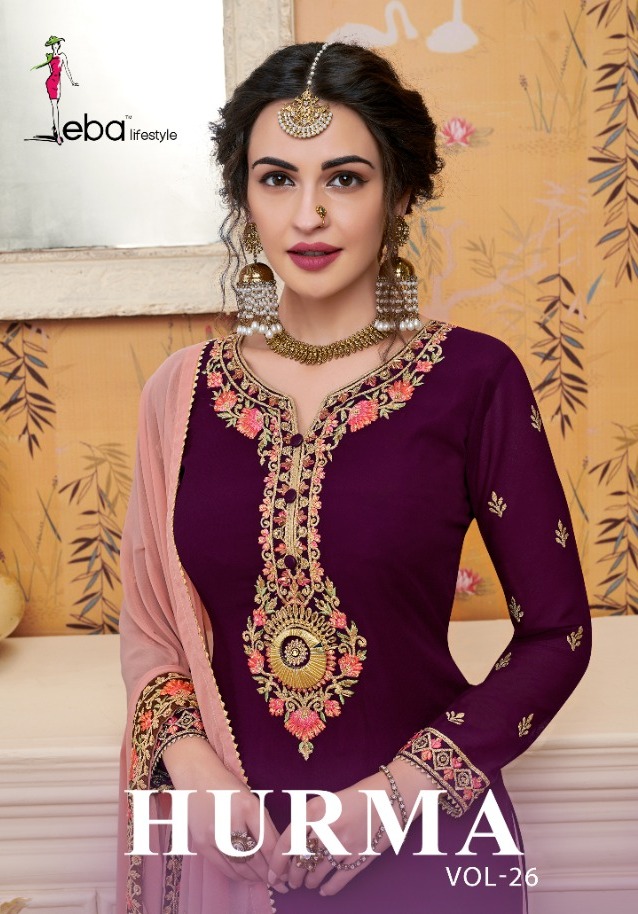 Eba Lifestyle Hurma Vol 26 Georgette Embroidery Palazzo Style Salwar Suit