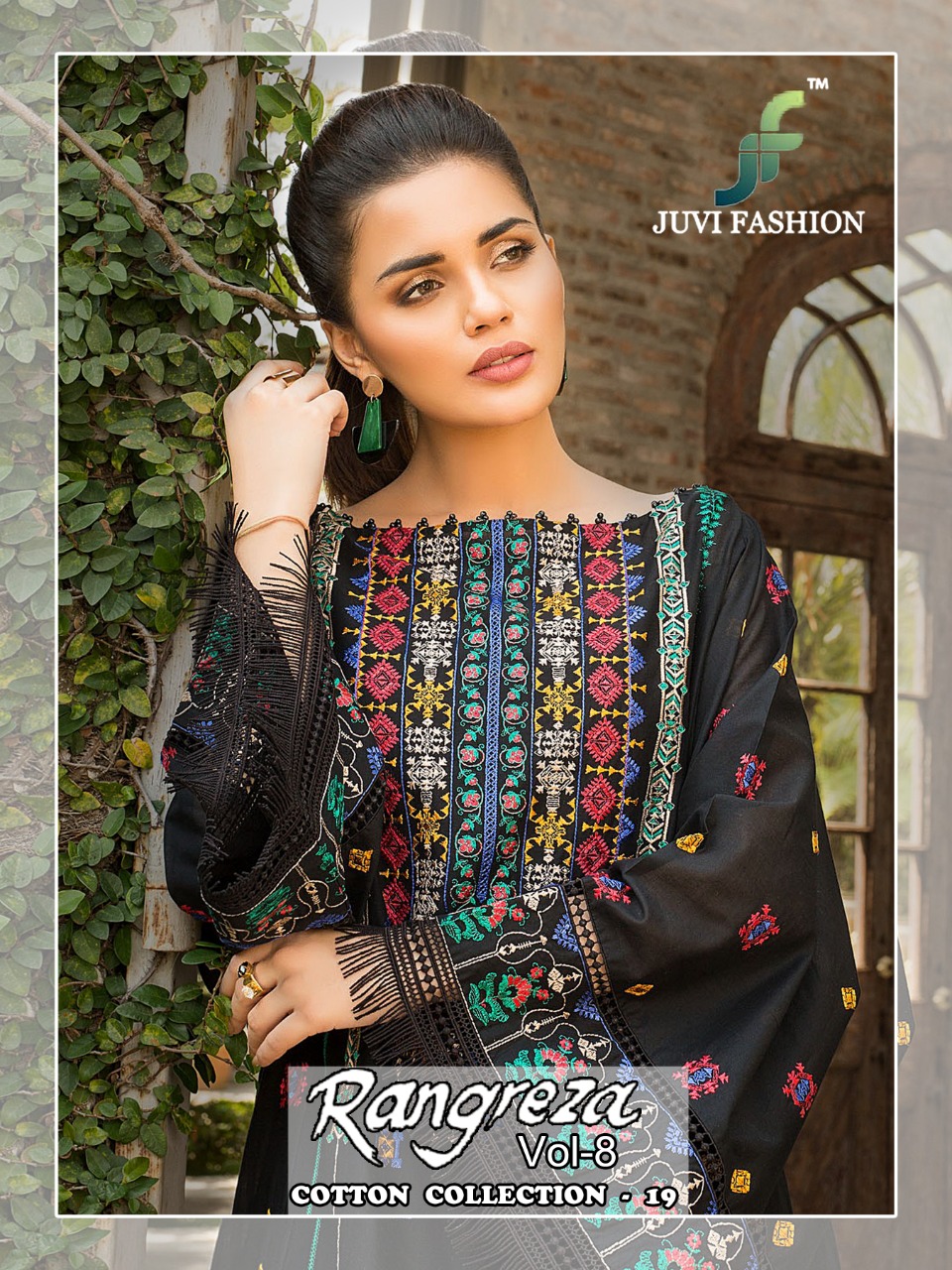 Juvi Fashion Rangreza Vol 8 Cambric Cotton Pakistani Suit Supplier