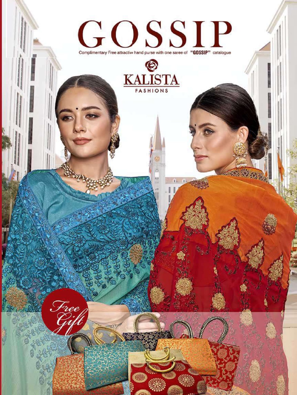 Kalista Gossip Heavy Embroidery Work Saree Designs Exclusive Saree Seller
