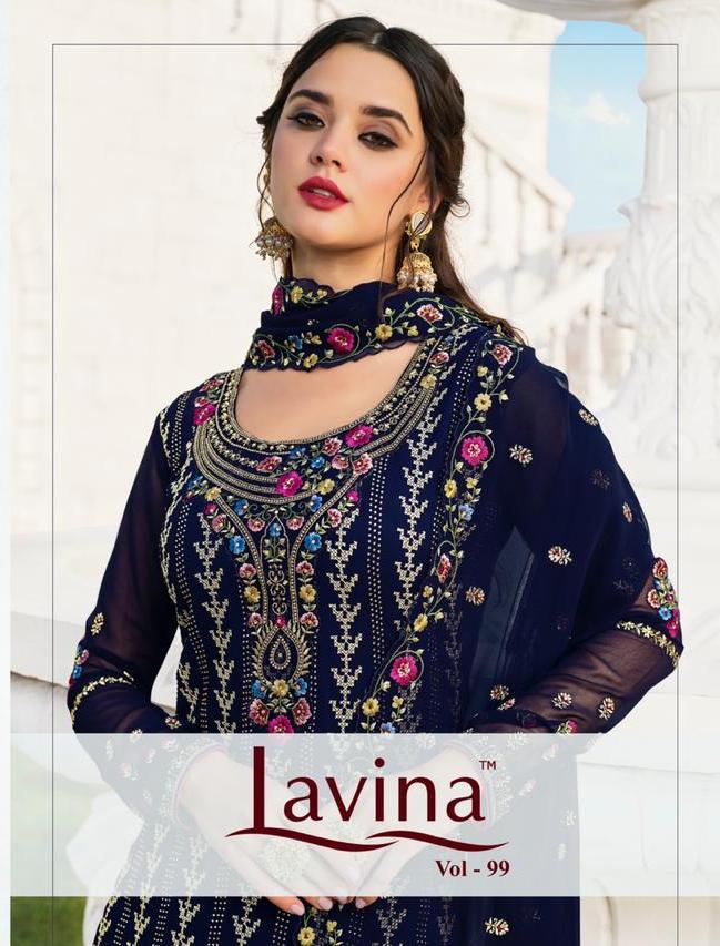 Lavina Vol 99 Georgette Embroidery Salwar Kameez And Suits Designs