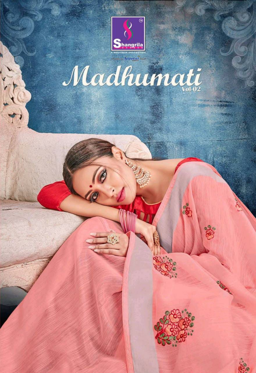 Madhumati Vol 2 By Shangrila Linen Saree With Kalamkari Work Fancy Saree