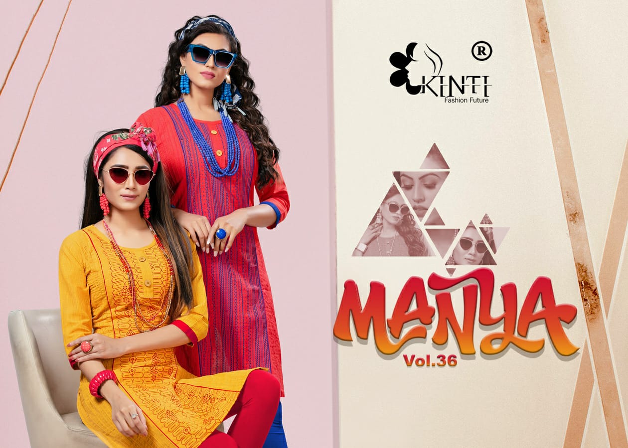 Manya 36 By Kinti Handloom Cotton Straight Kurti Designs