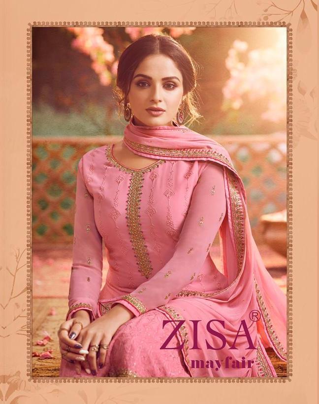 Meera Zisa Mayfair Georgette Embroidery Palazzo Style Suit Collection