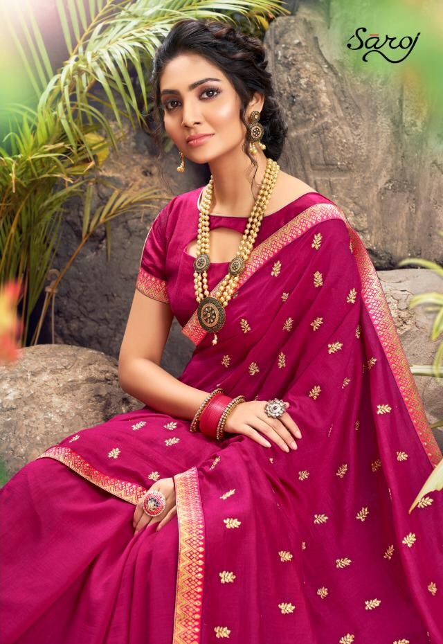 Saroj Aashima Vichitra Saree Collection Designer Saree Store