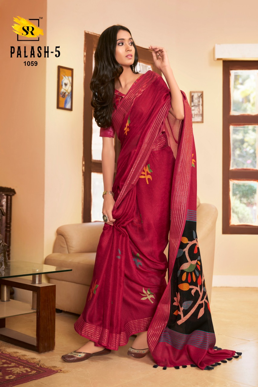 Sr Brands Palash All Time Hits Linen Designer Saree Pick And Choose Saree