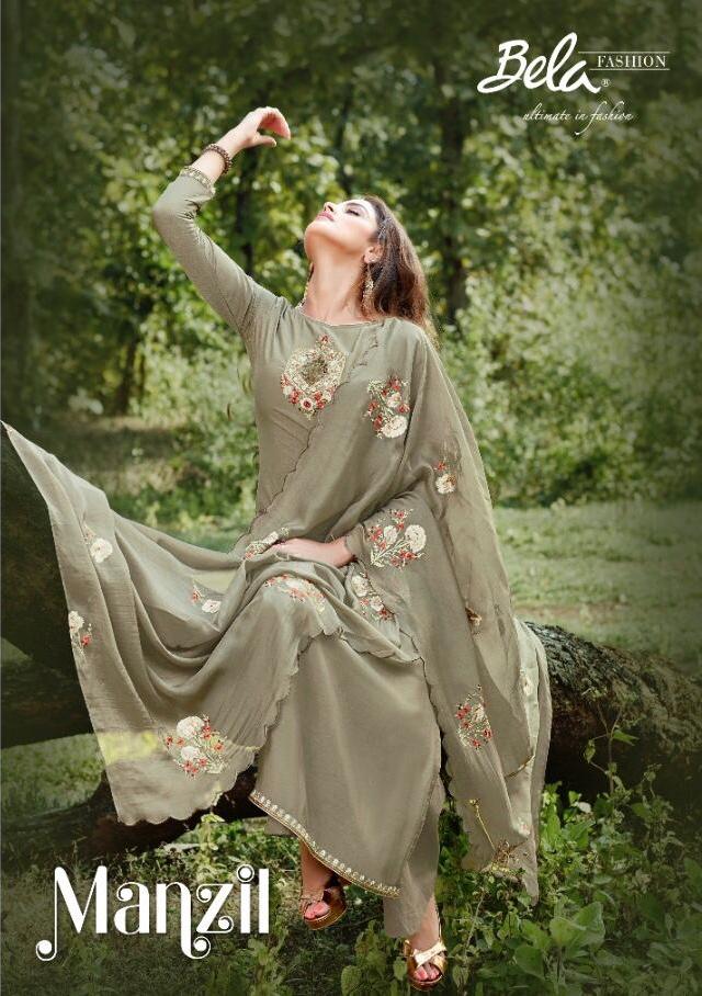 Bela Fashion Manzil Cotton Silk Exclusive Salwar Suits