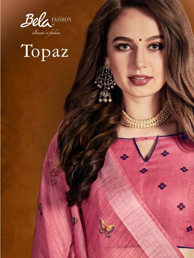 Bela Topaz Lilan Fancy Stylish Good Looking Designer Saree Collection