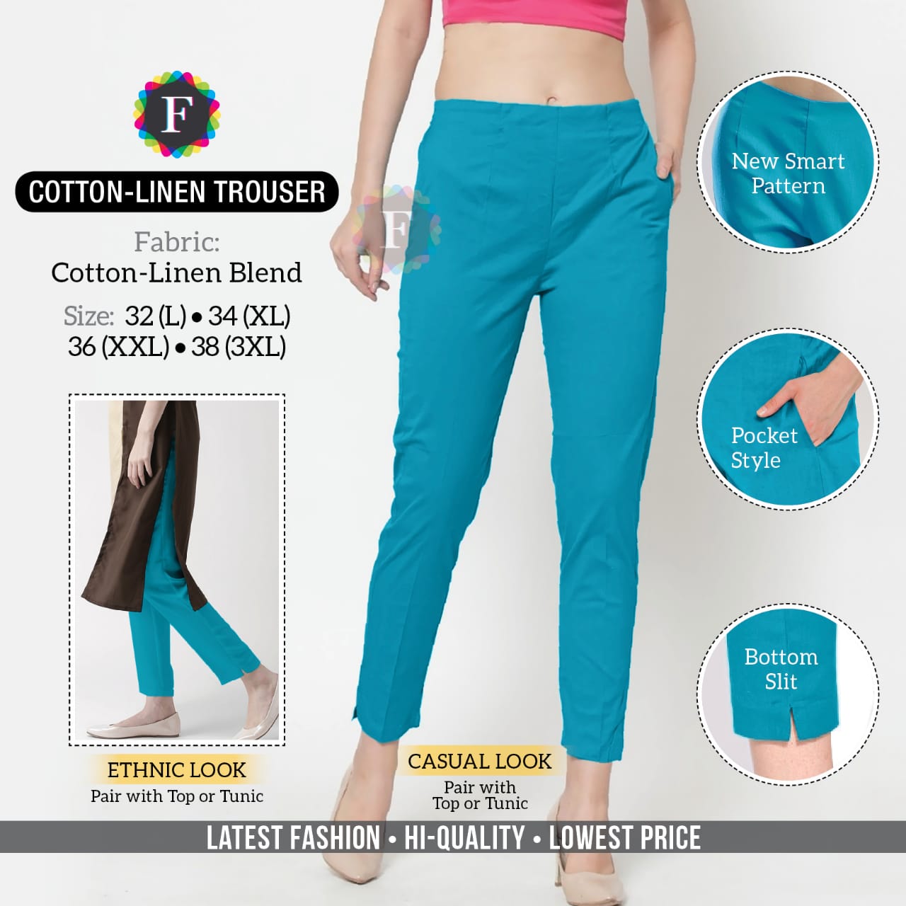 Cotton Linen Trouser Casual Wear Bottom Collection