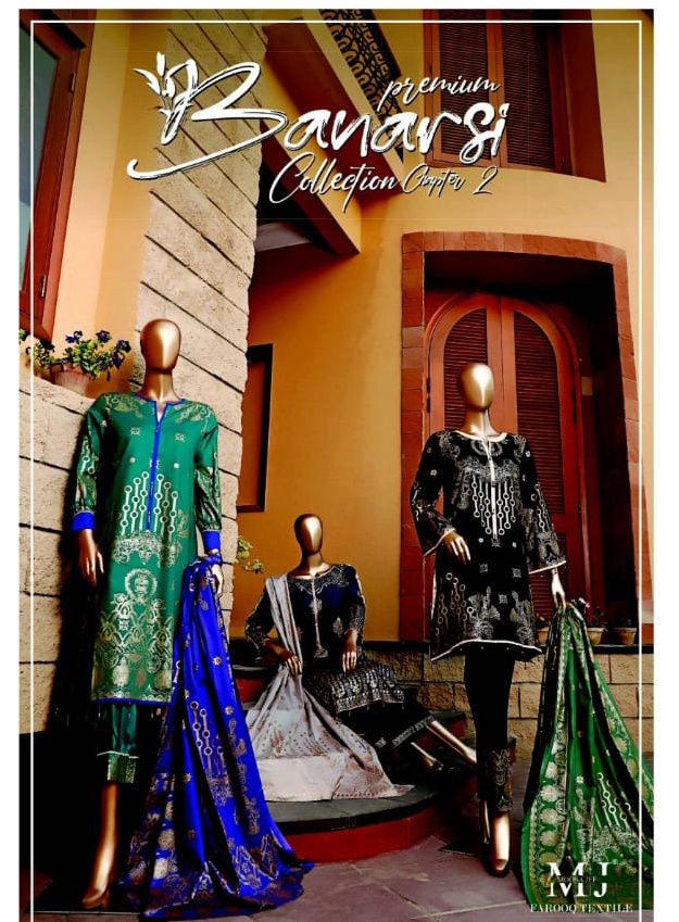 Farooq Textiles Moosajee Banarasi Vol 2 Cambric Original Pakistani Suits