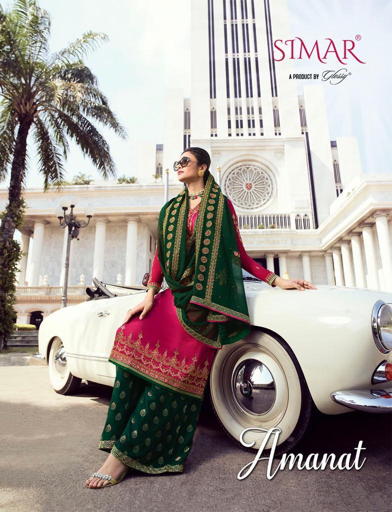 Glossy Simar Amanat 2205-2212 Series Charming Heavy Designer Women Dresses