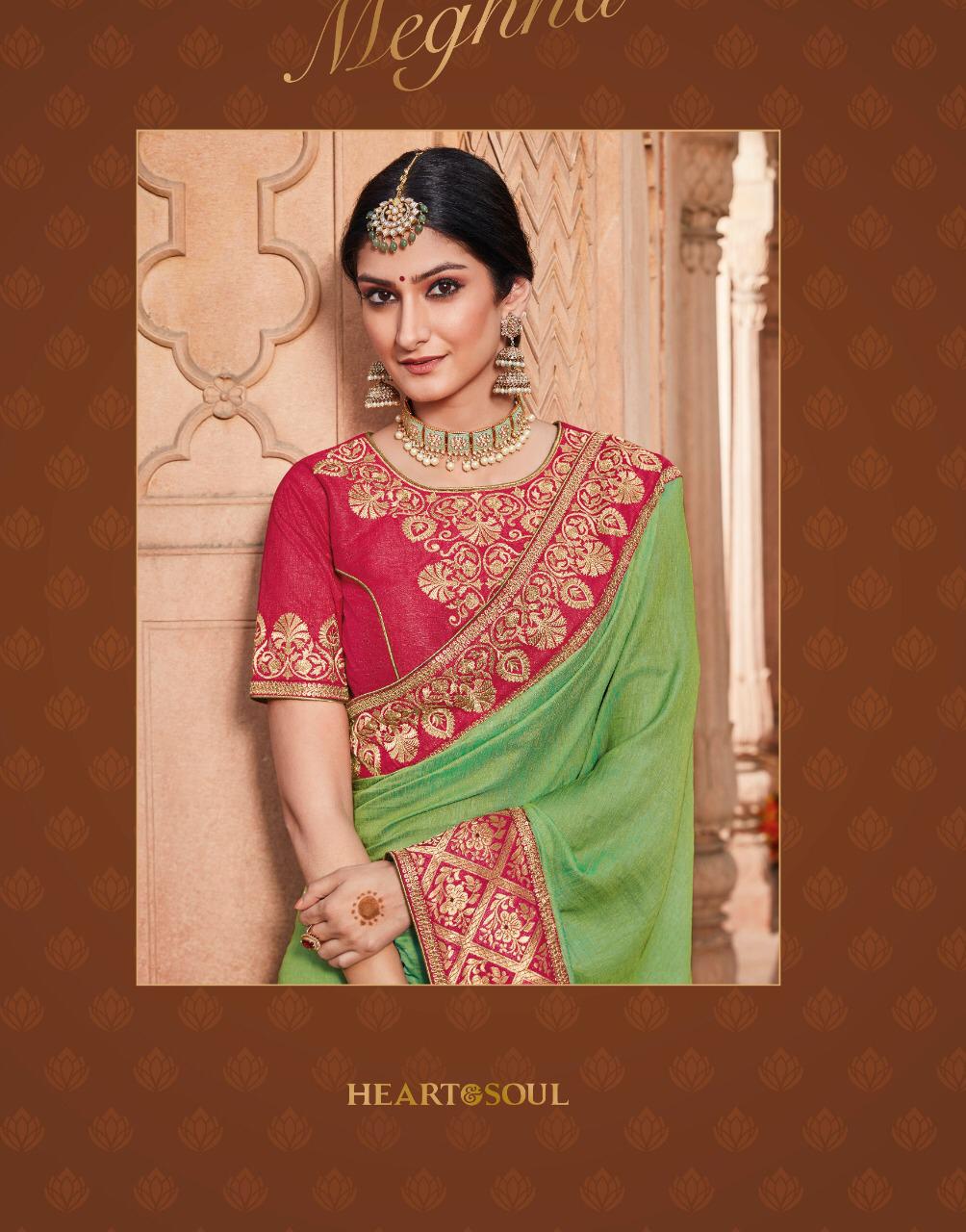 Heart And Soul Meghna 1166-1177 Series Fancy Saree With Heavy Blouse Concept