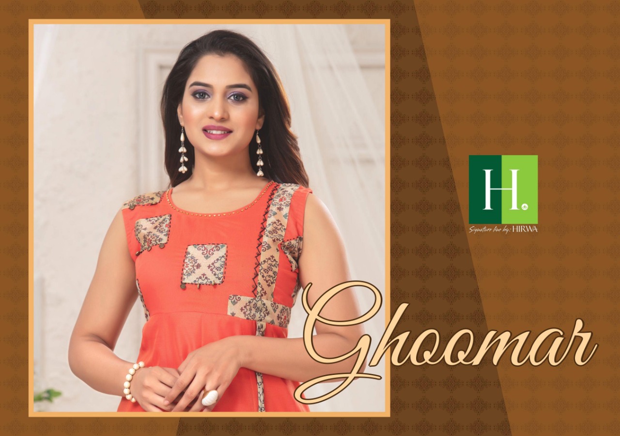 Hirwa Ghoomar Silk Anarkali Stylish Kurti Wholesaler