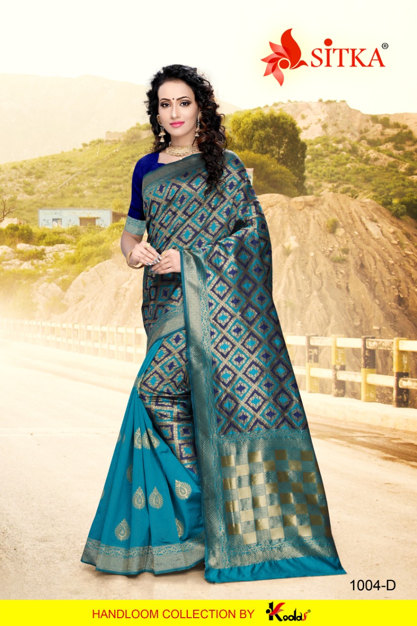 Jabriya Jodi 1004 By Sitka Handloom Cotton Silk Saree Wholesaler