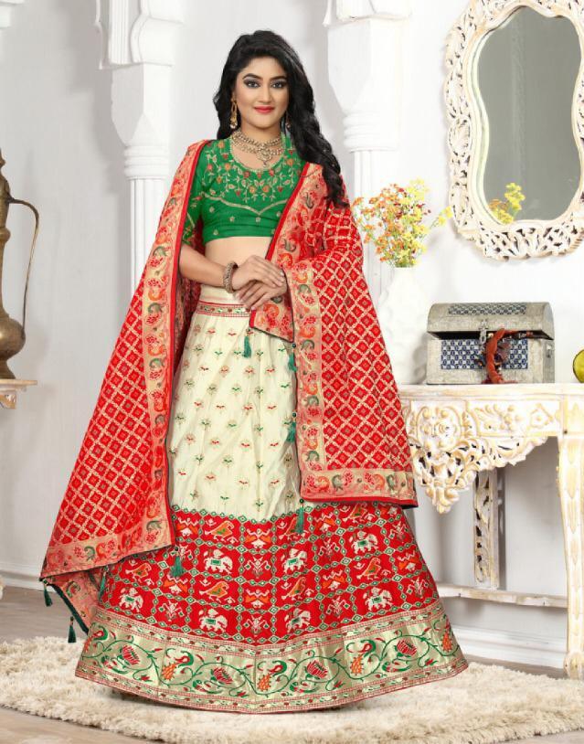 Kessi Odhani 4831-4836 Series Silk Jacquard Party Wear Lehanga Wholesaler