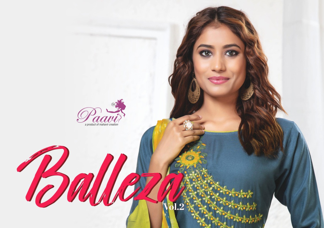 Paavi Balleza Vol 2 Rayon Ready Made Palazzo Style Salwar Kameez