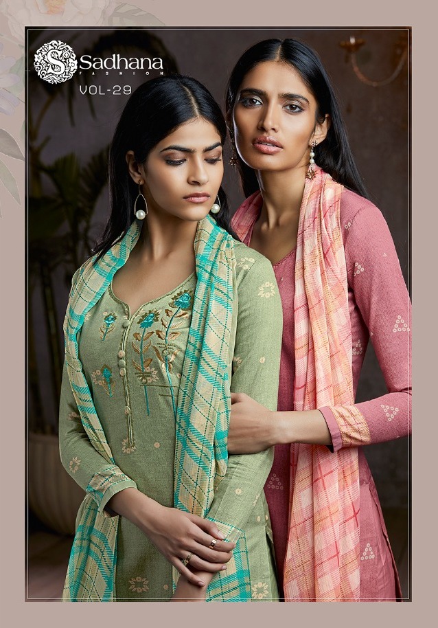 Sadhana Vol 29 Cotton Jam Satin Ethnic Suits Collection